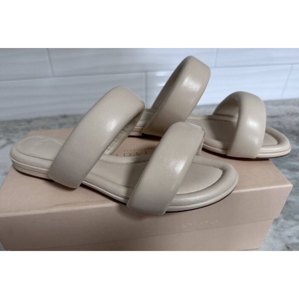 Alexandre Birman Lilla Nappa Leather Flat Slide On Sandals Size 38